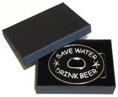 Save Water Drink Beer Bottle Opener removable BELT BUCKLE – BP114 with GIFT BOX