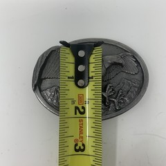 Vintage Bergamot Brass Works Pewter Eagle Belt Buckle USA Bird Wildlife Art