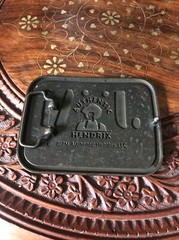 Vintage Authentic Jimi Hendrix Collectible Large Belt Buckle 4&Prime; x 3&Prime; Bronze