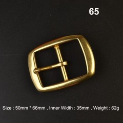 35mm Pin Single Prong Clip Buckle for Men Leather Belt Replacement Retro Brass