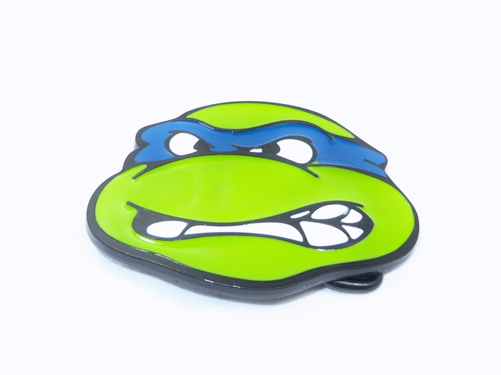 Teenage Cartoon Ninja Turtles Series Leonardo Face Metal Enamel BELT BUCKLE