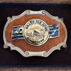 Vintage Grand Ole Opry Brass Belt Buckle Nashville Tennessee Raintree Buckles