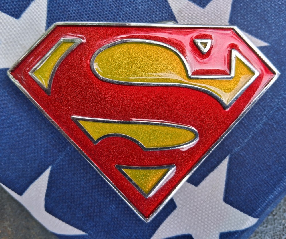 DC Comics Superman Classic Shield Logo Enamel Belt Buckle