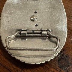 Nocona Silver Horse Head Rhinestone Western Floral Scroll Oval Belt Buckle