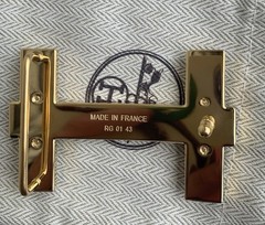 38mm gold-plated Hermès Constance Waist belt buckle Hermes H