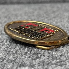 Vintage Snap On Tools 90s brass belt buckle Big Time 2.5”x3” y2k collectible