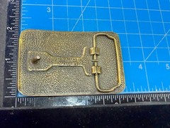 Nixon Logo Embossed on Leather Vintage Advertisement Promotional Belt Buckle
