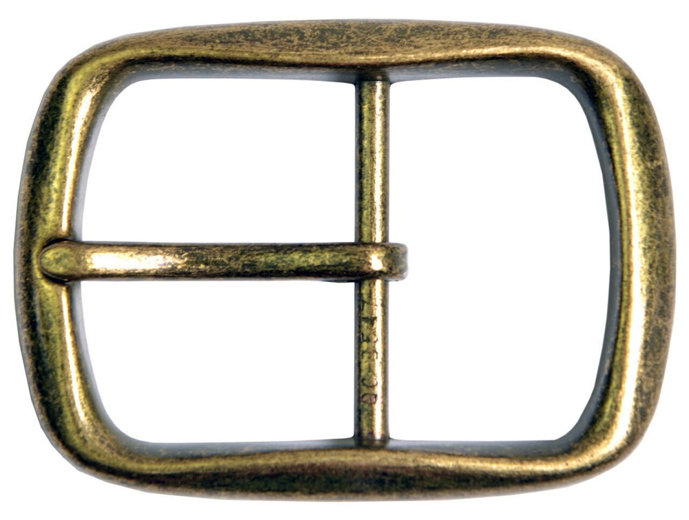 1.5&Prime; (38mm) Antique Gold Center Bar Belt Buckle Fits 1-1/2&Prime; Belts