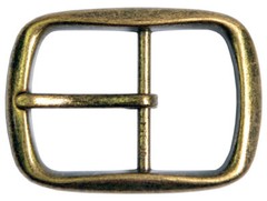 1.5&Prime; (38mm) Antique Gold Center Bar Belt Buckle Fits 1-1/2&Prime; Belts