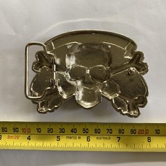 Belt Buckle – SKULL CURSED SOUL – Custom Made, Fit 4 cm Belt, DIY, No Belt