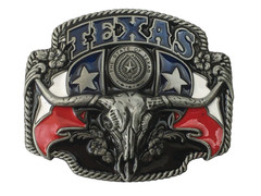 Texas Belt Buckle Gift Set – Longhorn Skull Texas Flag Western Belt Buckle