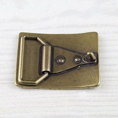 Vintage Yellow Belt Buckle Floral Boho Style Ornamental Metal Design