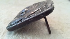 Bergamot Brass Works Pewter Finish Bear Fishing for Salmon Belt Buckle Vtg 1973