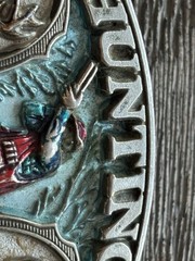 Vintage Hunting Waterfowl Duck Deer 1986 Belt Buckle Great American Buckle Co