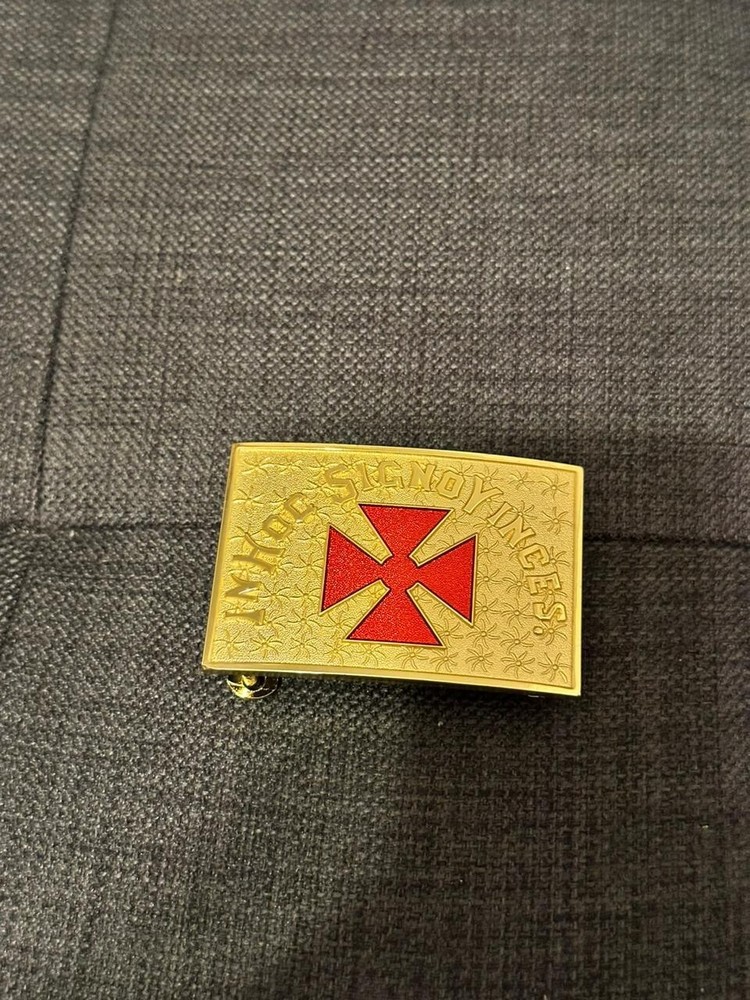 Masonic KNIGHTS TEMPLAR IN HOC SIGNO VINCES Grand Commander Sword Belt Buckle