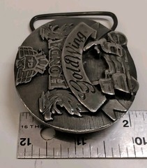 Honda Gold Wing Motorcycle Pewter Belt Buckle Vintage Siskiyou Buckle Co. USA