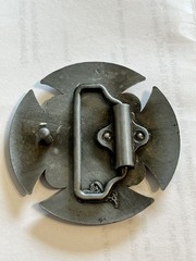 Celtic Cross Belt Buckle Irish Antique Knot Shield Brushed Silver 2.5&Prime; Indie 80s