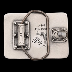 Danger Buried Cable Sign Dick Joke Belt Buckle