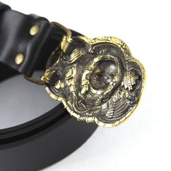 Belt buckle Alien, Steampunk brass belt buckle, Skull belt buckle