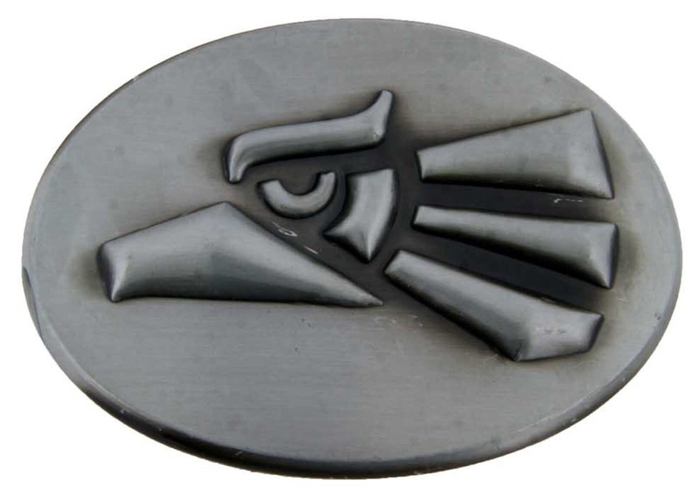 Hecho en Mexico Belt Buckle Antiqued Gray Metal Super Mexican Hecho Eagle Logo