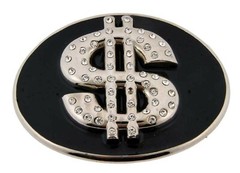 Money Belt Buckle $100 Bill American Dollar Sign Greenback bucks Benjamin Stash