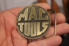 MAC Tools Round Brass Belt Buckle, Great American Buckle, Lmtd Edition, Lot of 3