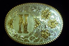 CRUMRINE SILVER AND ROSE GOLD PLATED LETTER N