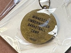 Minnesota Timberwolves NBA BASKETBALL CAMP Metal Medallion Round Hoops Ball