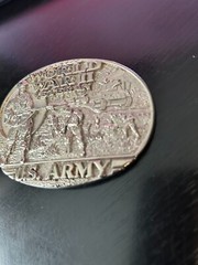 Vintage Collectible WWII Veterans US Army Award Design Metals Belt Buckle