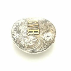 Sterling Silver The Westerner Reno Nevada Belt Buckle GVR Gold Overlay
