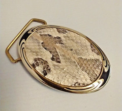 Real Canebrake/Timber Rattlesnake Insert Belt Buckle made in USA