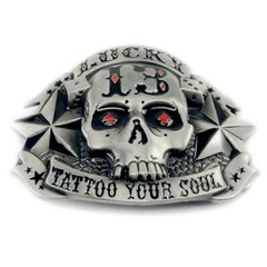 Pirates Skull Belt Buckle Western Cowboy Native American Motorcyclist (SK-23-B)