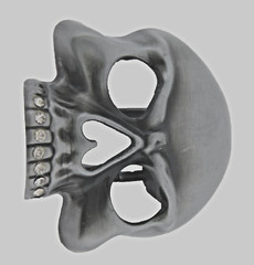 Skull Belt Buckles Men Pirate Skeleton Vintage Antiqued Gray Metal Tattoo Gothic