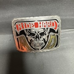 Ride Hard Live Free Bradford Exchange Belt Buckle Biker Skull Dated 1991 In Back
