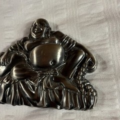 SMC LLC Laughing Buddha Black Metal Clip Belt Buckle Fits 1.5 in Belt