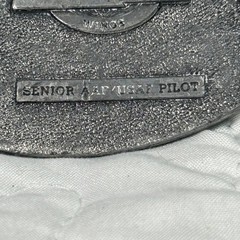 Vintage 1983 Buckle Connection Senior AAF USAF Pilot Wings Belt Buckle Silver