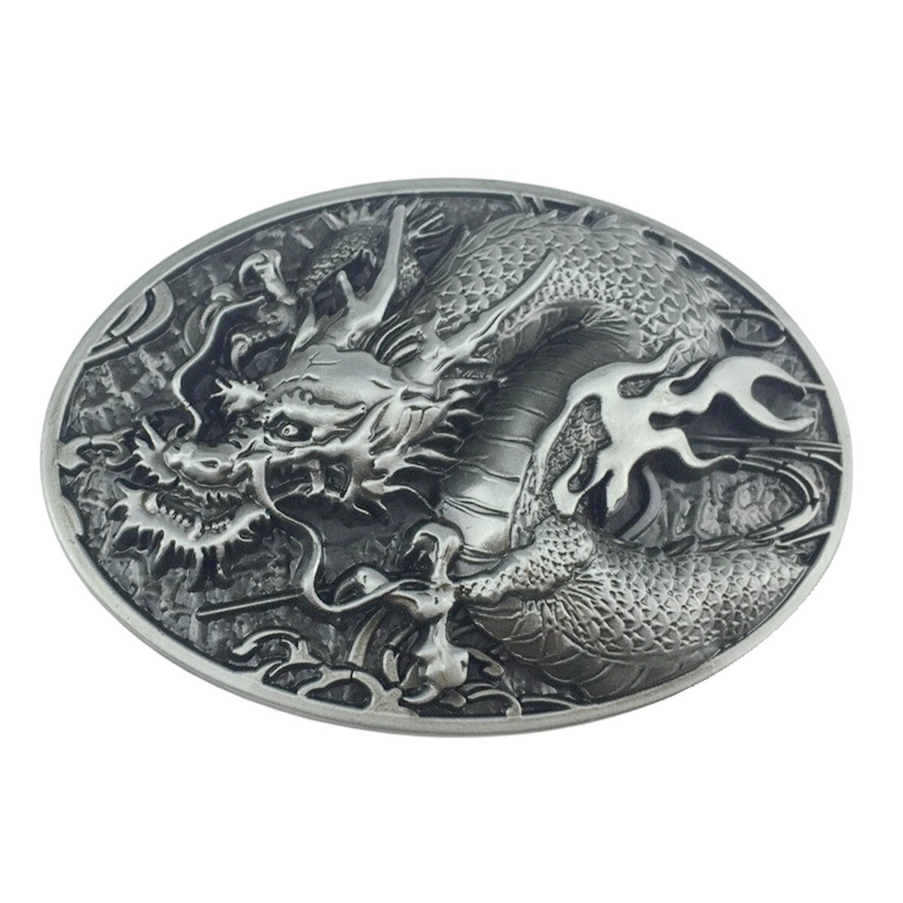Oriental Dragon Belt Buckle Western Cowboy Cowgirl Motorcyclist (DRGN-04-S)