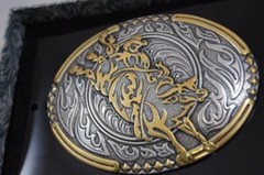 CRUMRINE Belt Buckle Antique Affliction BULL RIDER M&F Western 38010