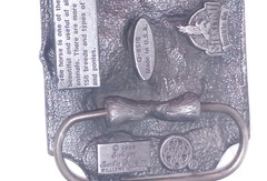 Vintage Siskiyou 1989 Western Belt Buckle Q-85 / S 3 Dimensional Horses USA Made