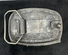 Vtg Tor Nordhus Belt Buckle North Cape Viking Ship Land Midnight Sun Norway &rsquo;91