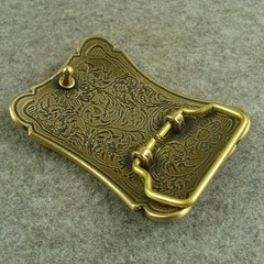 Heavy duty Brass “ Floral ” Belt Buckles For 1.5&Prime; Plate Pin western Buckle Z168
