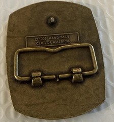 Handyman Club Of America Life Member Tool Shop Carpenter Mens Brass Belt Buckle