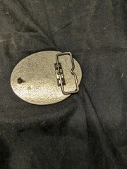 American Eagle Belt Buckle Mens Western Gold Tone Rhinestone Biker Oval Metal