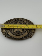 Tony Lama Collection The State of Texas Lone Star Solid Brass Belt Buckle