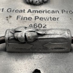 Great American Products 2001 Green Four Leaf Clover Fine Pewter Belt Buckle 4602
