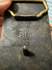 VINTAGE BTS 1978 SII SMITH SERVCO SOLID BRASS OILFIELD BELT BUCKLE
