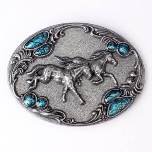 Horse Belt Buckle Western Cowboy Native American Motorcyclist (HRS-07-S)