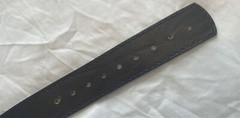 Vintage 70&rsquo;s Langley Bridge Buckle Shrunken Shag Leather Brown Belt 42