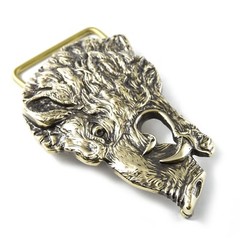 Belt buckle Wild boar head, Handmade hunter trophy wild boar