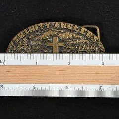 1981 Trinity Anglers Colorado Belt Buckle Vandermee Plating Vintage USA